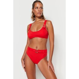 Top bikini accesorizat Trendyol Red Bralette