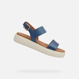 Light blue women's sandals Geox Camalei - Women's