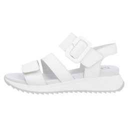 Sandale dama, Rieker, W2950-80-Alb, casual, piele naturala, cu talpa groasa, alb (Marime: 41)