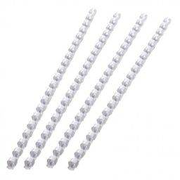 Binding comb 19mm, white, 100 pcs