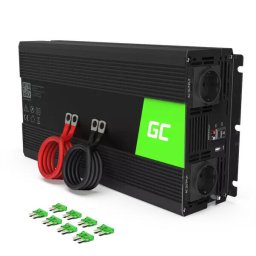 Invertor de tensiune 1500W/3000W 24V la 230V Volt USB DC AC Unda sinusoidala pura Green Cell