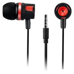 Casti Stereo CANYON CNE-CEP3R, Microfon, Negru/Rosu