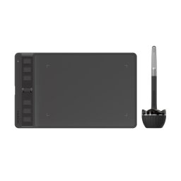 Tableta grafica Huion Inspiroy 2 S, 6.3 x 3.9", 6 taste personalizate, Rotita Scroller, Stylus fara baterii PW110, functioneaza cu Mac, Windows, Chrome OS, Harmony OS, Linux Android, Negru