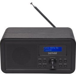 Radio FM DAB+, Denver, Cu ceas, Alarma, Negru (111111000450)
