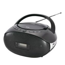 Radio boombox, Denver, Cu ceas, Alarma, Negru (111141100160)