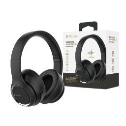 Casti stereo Bluetooth, Devia, Cu microfon incorporat, Kintone Series V2, Negru