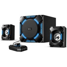 Boxe GENIUS 2.1, RMS: 36W (2 x 6W + 1 x 24W), gaming, negru si albastru
