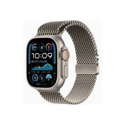 Smartwatch Apple Watch Ultra 2 GPS + Cellular, 49mm Titanium Case with Milanese Loop, Medium, Argintiu
