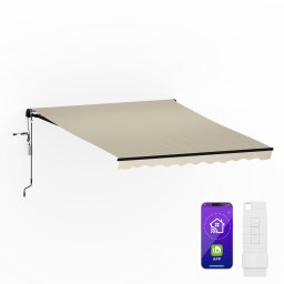 Blumfeldt Copertină CloudShade, Control inteligent, Protecție UV, Montaj pe perete (PG1CloudSh2.95x2.5Be)