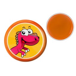 Disc zburător frisbee cu dinozaur portocaliu 20 cm