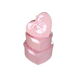 Cutii tip inima pentru flori set 3 buc