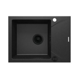 Chiuvetă de bucătărie Deante ZQJ_G11A EVORA 59x44 cm granit/grafit metalic