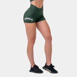 NEBBIA Pantaloni scurți pentru femei Classic Hero High Waist Green M
