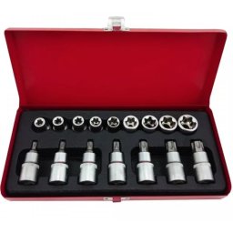 Trusa 16 piese 1/2 chei tubulare torx si capete biti torx
