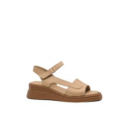 Sandale damă casual Anna Viotti bej, din piele naturală GOR1115-37 EU