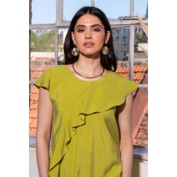 Rochie din rayon MARUSIA, Hermosa, lime