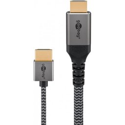 Cablu Slim High Speed HDMI 4K60Hz T-T 5m brodat, Goobay G75755