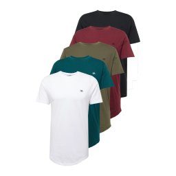ABOUT YOU Tricou 'Dorian' turcoaz / kaki / alb
