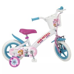 Toimsa: bicicletă pentru copii Patrula Cățelușilor - mărimea 12, alb-roz