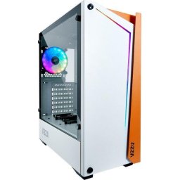 Carcasa AZZA Apollo 430W-DF2, tower case (white / orange, Tempered Glass)