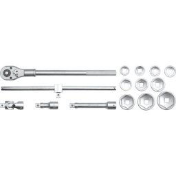 Trusa chei tubulare cu clichet 3/4", 15 bucati