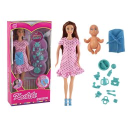 Accesorii pentru rochie roz pentru păpușă bebeluș pentru mamă însărcinată