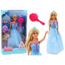 Păpușă Anlily Sirenă Prințesă Perie Albastră pentru Rochie