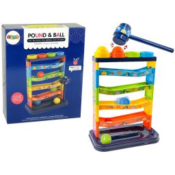 Zornăitoare educativă cu tobogan cu bile colorate