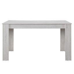 Masa bucatarie Nora 140x90x77cm MDF stejar alb [en.casa] HausGarden Leisure