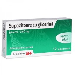 Supozitoare cu glicerina adulti, 2100 mg, 12 supozitoare