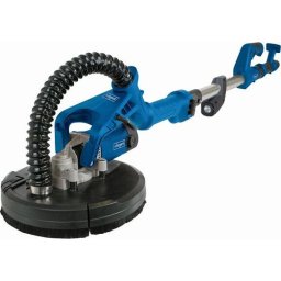 Masina de slefuit rotativa pentru gips carton 710 W, 1800 RPM, viteza reglabila, 220-240 V, 225 mm diametru disc, 410 cm lungime cablu alimentare, 6 discuri slefuire, furtun aspirator, cheie imbus, tija conectare