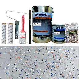Set Vopsea Epoxidica Gri Deschis Sporty Orange