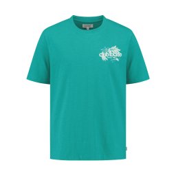 Shiwi Tricou 'Finn Club Locale' fildeş / verde petrol