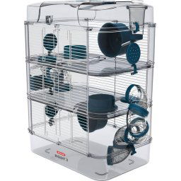 Custi, tarcuri si colivii Cusca pentru hamsteri RODY3 TRIO albastra