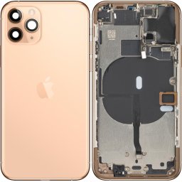 Piese si componente Capac Baterie Apple iPhone 11 Pro, Cu Carcasa Mijloc, Auriu (Matte Gold), Swap