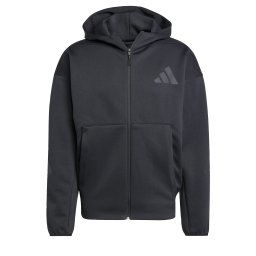 ADIDAS SPORTSWEAR Bluză cu fermoar sport 'Z.N.E.' gri închis / negru