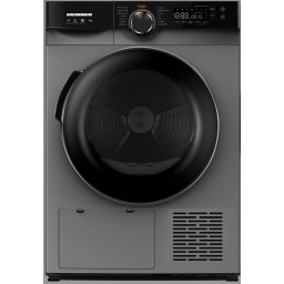 Uscator de rufe cu pompa de caldura Heinner HHPD-M8K3SA++, 8 kg, 14 programe, Display LED, D/A++, Iluminare cuva, Negru/Argintiu