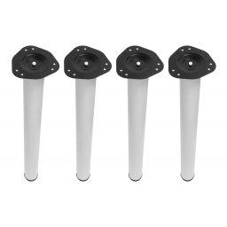 Set 4 picioare Solusa pentru blat masa, FI60x710 mm, finisaj alb