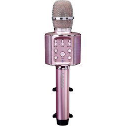 Microfon Karaoke Lenco BMC-090PK Bluetooth USB Roz