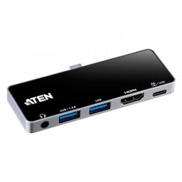Docking station, Aten, USB-C, PD92W, UH3238-AT, Negru