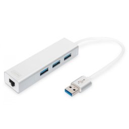 Hub USB 3.2 Gen 1 (3.1 Gen 1) Type-A Argint, Alb