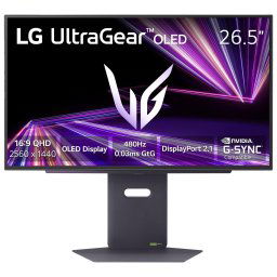 Monitor Gaming OLED LG 26.5" 27GX790A-B, QHD (2560 x 1440), HDMI, DisplayPort, Pivot, 480 Hz, 0.03 ms, Negru