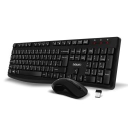 Evolveo K1050, Set wireless fara zgomot. tastatura si mouse, CZ+SK, Negru