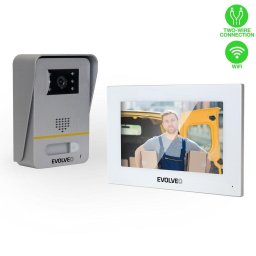 Interfon video EVOLVEO DoorPhone AP1, cu 2 cabluri cu aplicatie, alb
