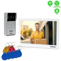 Interfon video EVOLVEO DoorPhone 10-2W- 2, cu 2 fire cu aplicatie de memorie de 32 GB