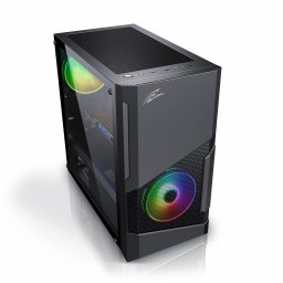 Carcasa pentru calculator EVOLVEO M5, mATX, 2x RGB ventilator RGB, sticla