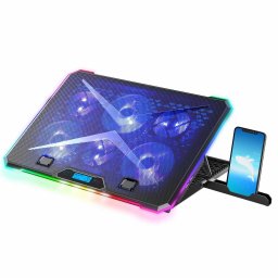 Suport reglabil pentru laptopuri EVOLVEO Ania 9, 6 x ventilatoare, RGB backlight