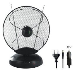 Antena activa pentru interior EVOLVEO Xany 4, 230/12V, pentru receptie FM/DAB+/DVB-T2, filtru LTE, 4G, 5G