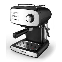 Espressor Black Boquette HEM-1100BKX, 850W, 15bar, rezervor detasabil 1.2L, filtru dublu din inox, Negru/Inox