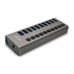 USB 3.0 Charging HUB 10 port + Power Adapter 48W, USB hub (Black)